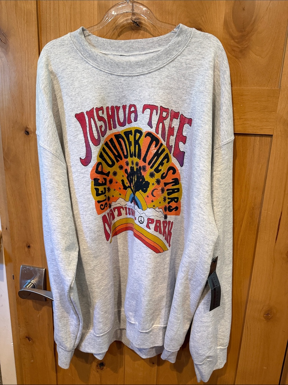 PRINCE PETER | Joshua Tree Graphic Crewneck Sweatshirt - Light Gray